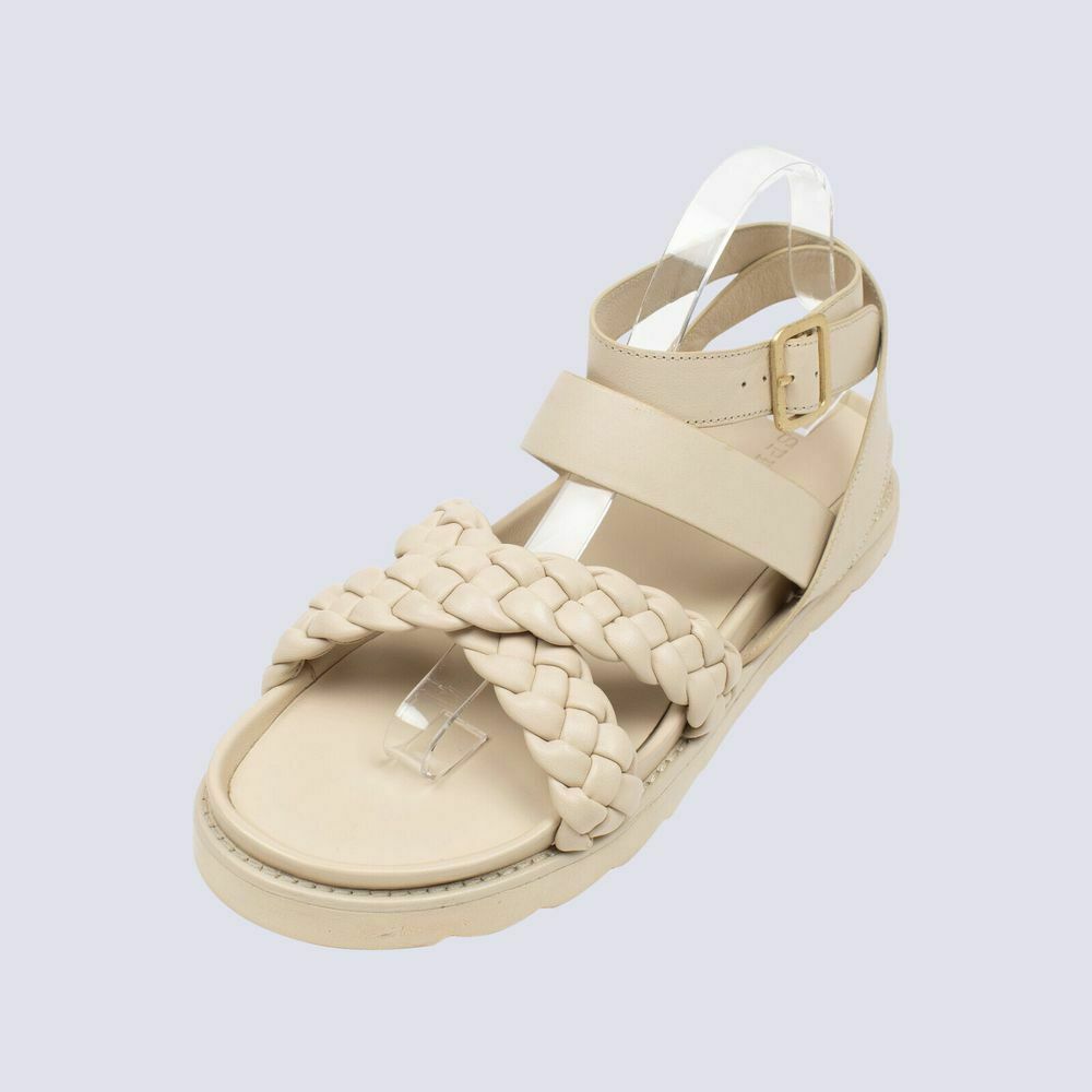  Alexa Leather Plaited Sandals NEW