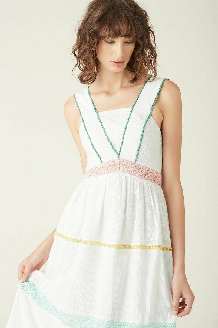 Namita White Tiered Maxi Dress NWT RRP$349