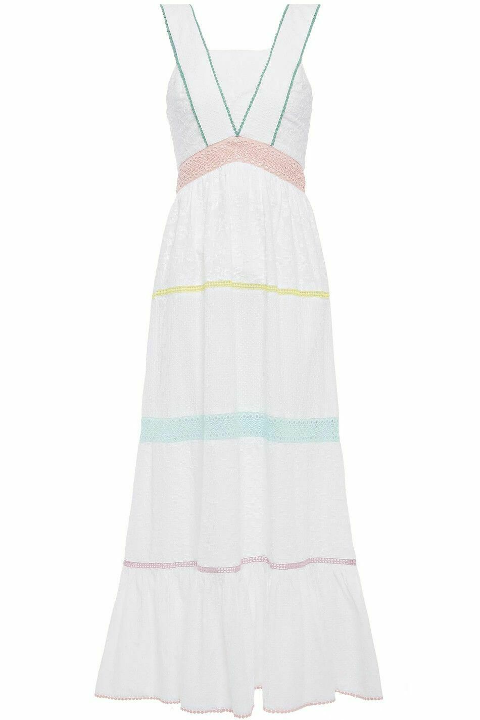Namita White Tiered Maxi Dress NWT RRP$349