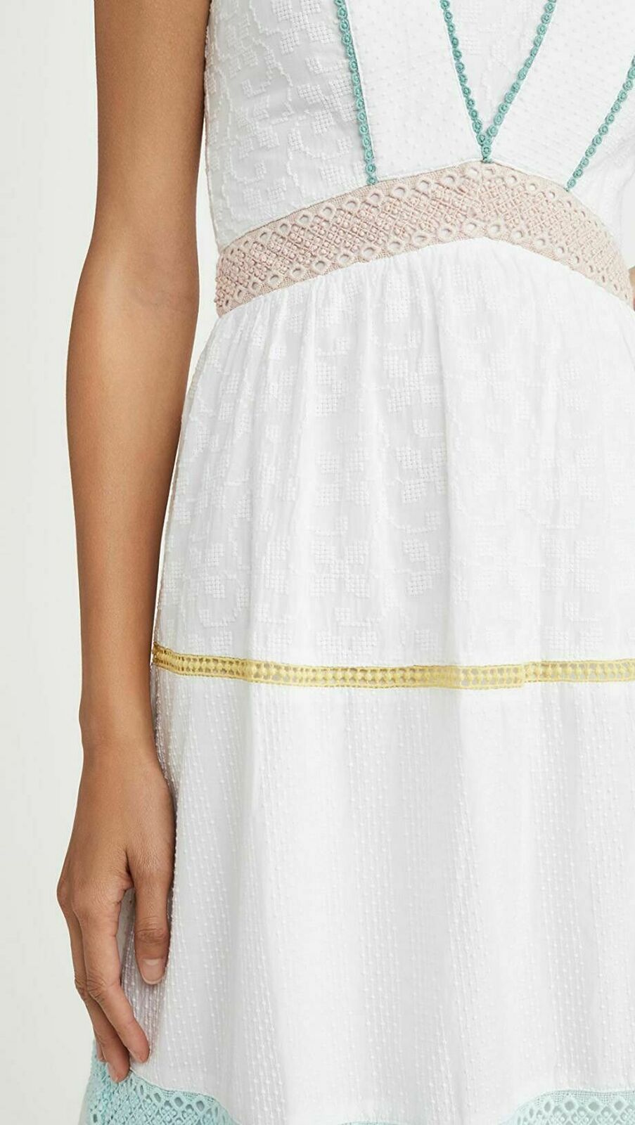 Namita White Tiered Maxi Dress NWT RRP$349