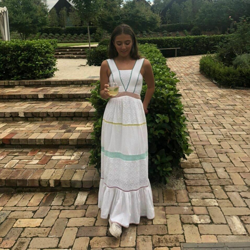 Namita White Tiered Maxi Dress NWT RRP$349