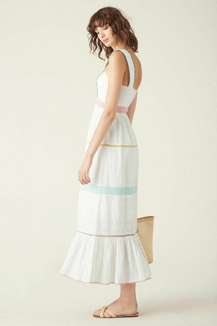 Namita White Tiered Maxi Dress NWT RRP$349
