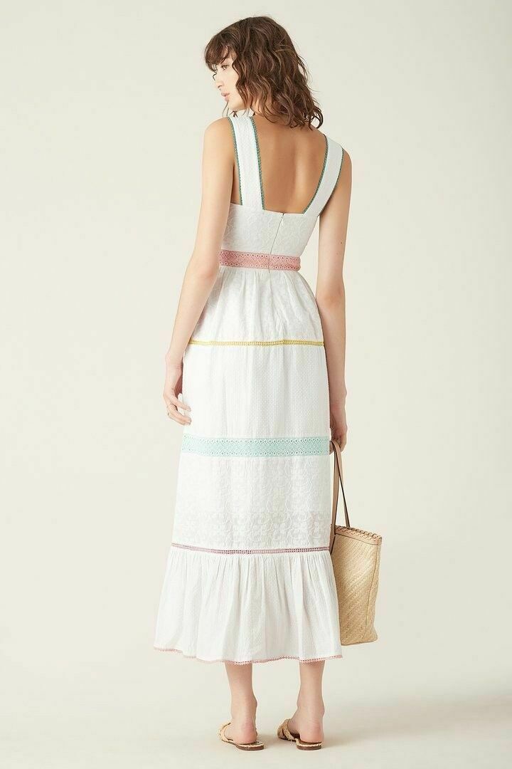 Namita White Tiered Maxi Dress NWT RRP$349