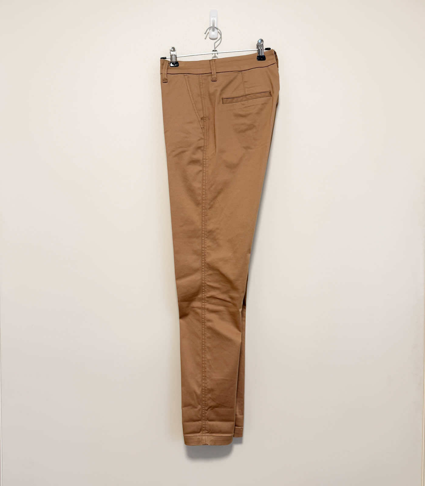 Straight Cotton Trouser Pants - AU 8, Tan Brown