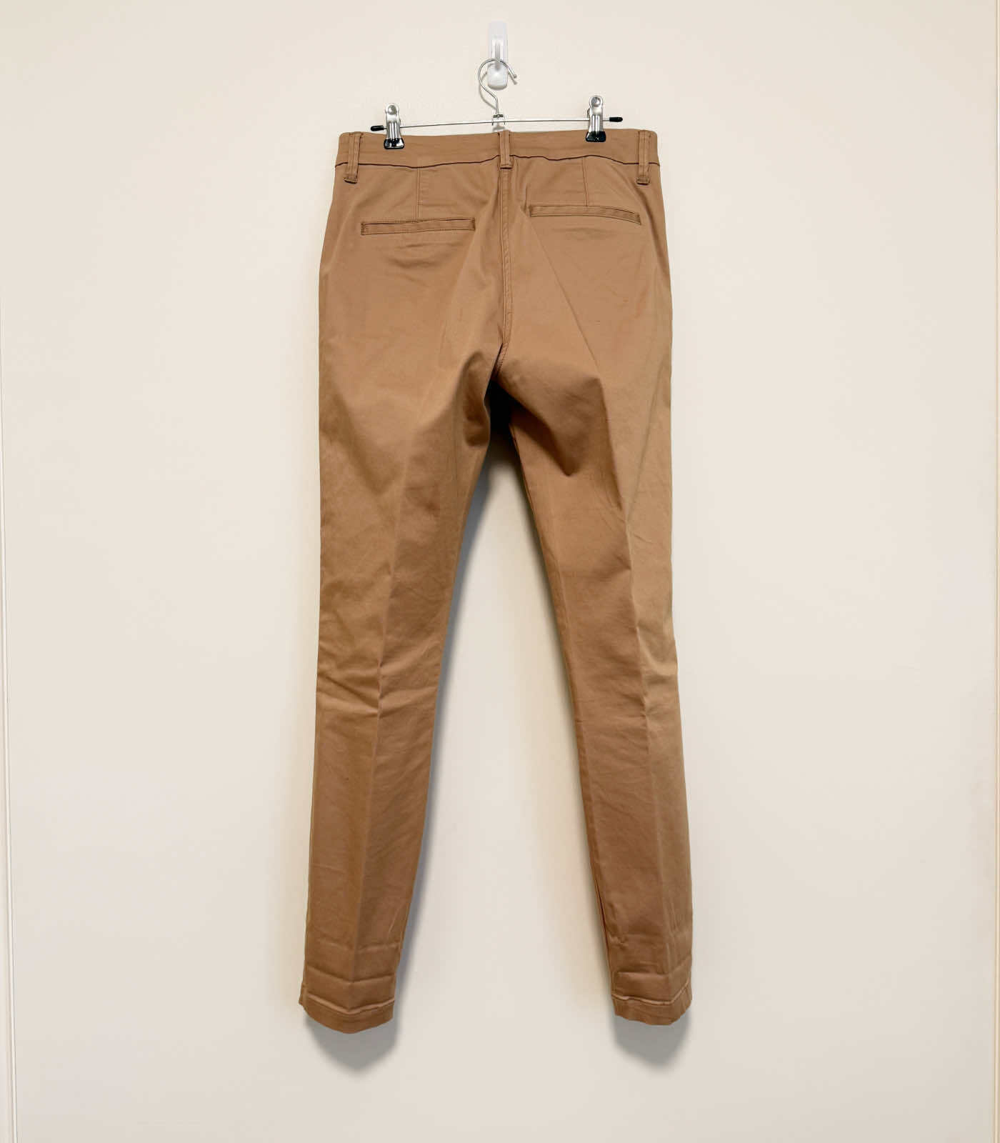 Straight Cotton Trouser Pants - AU 8, Tan Brown