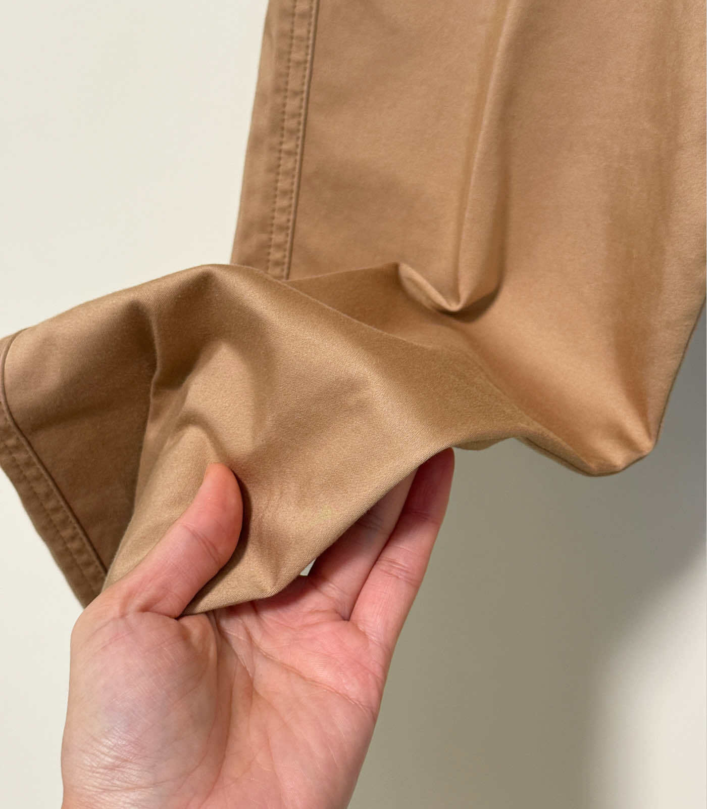 Straight Cotton Trouser Pants - AU 8, Tan Brown