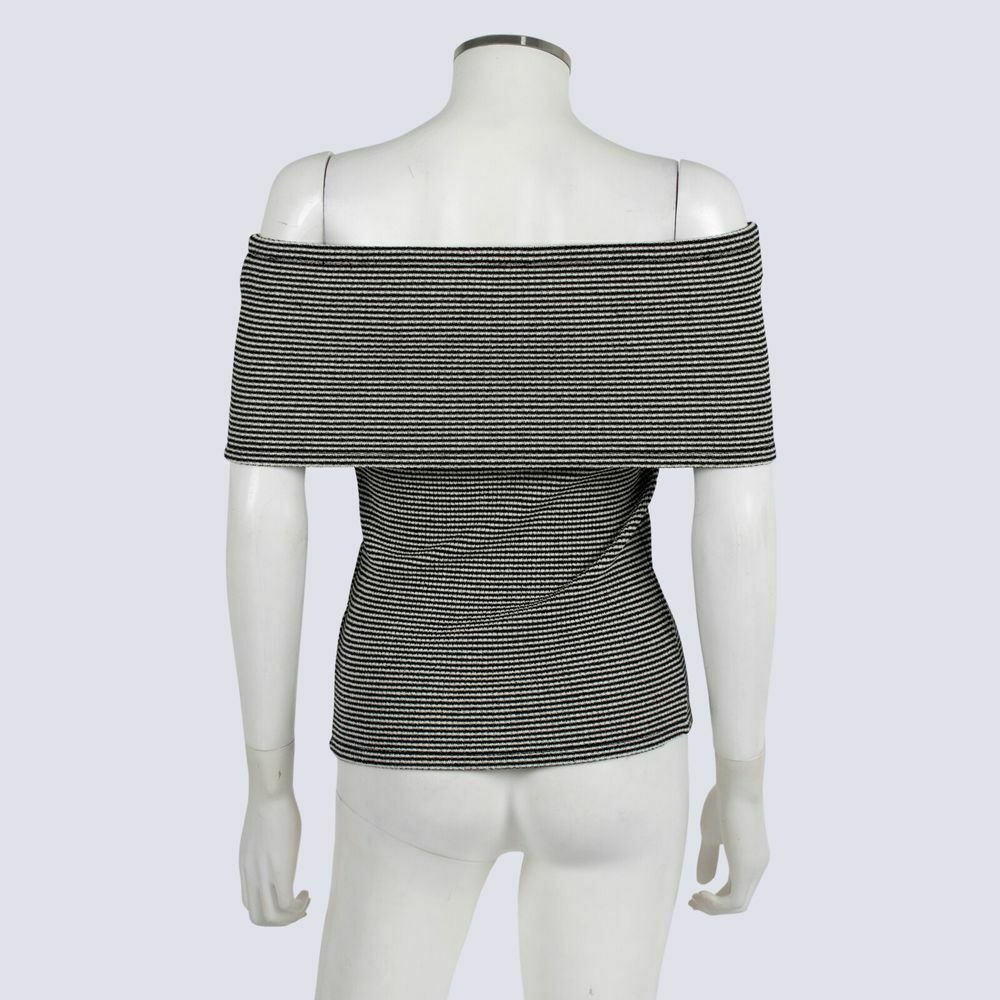 Textured Off The Shoulder Stripe Top RRP$80