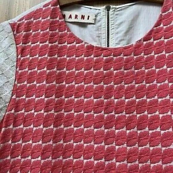 Cotton Embroidered Pink Cream Shift Dress