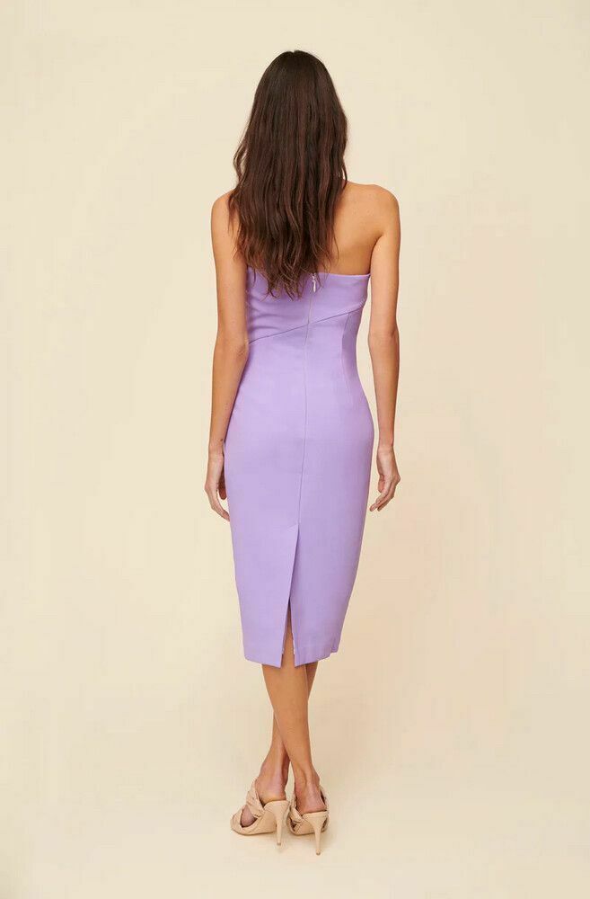 Origami Lilac Strapless Midi Dress RRP$170