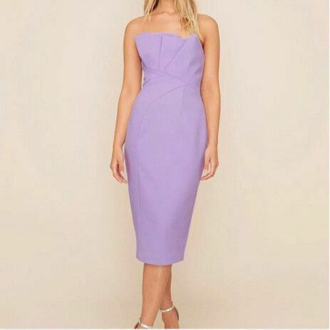 Origami Lilac Strapless Midi Dress RRP$170