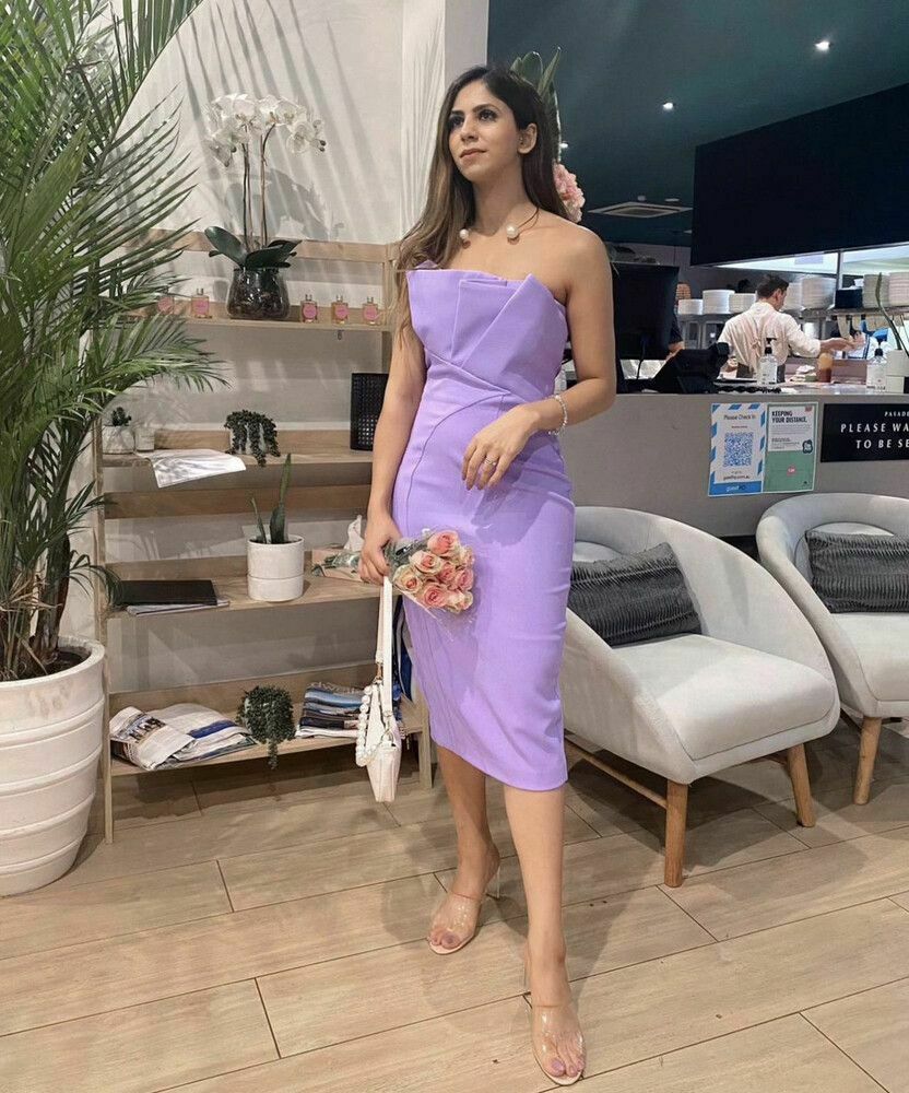 Origami Lilac Strapless Midi Dress RRP$170