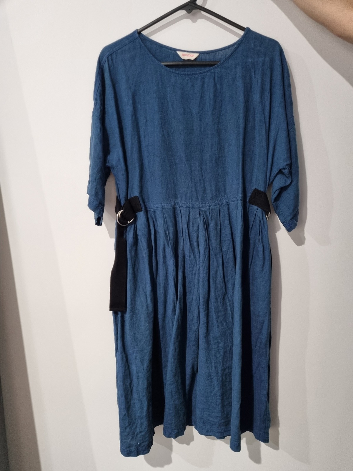 Smock dress with side buckles