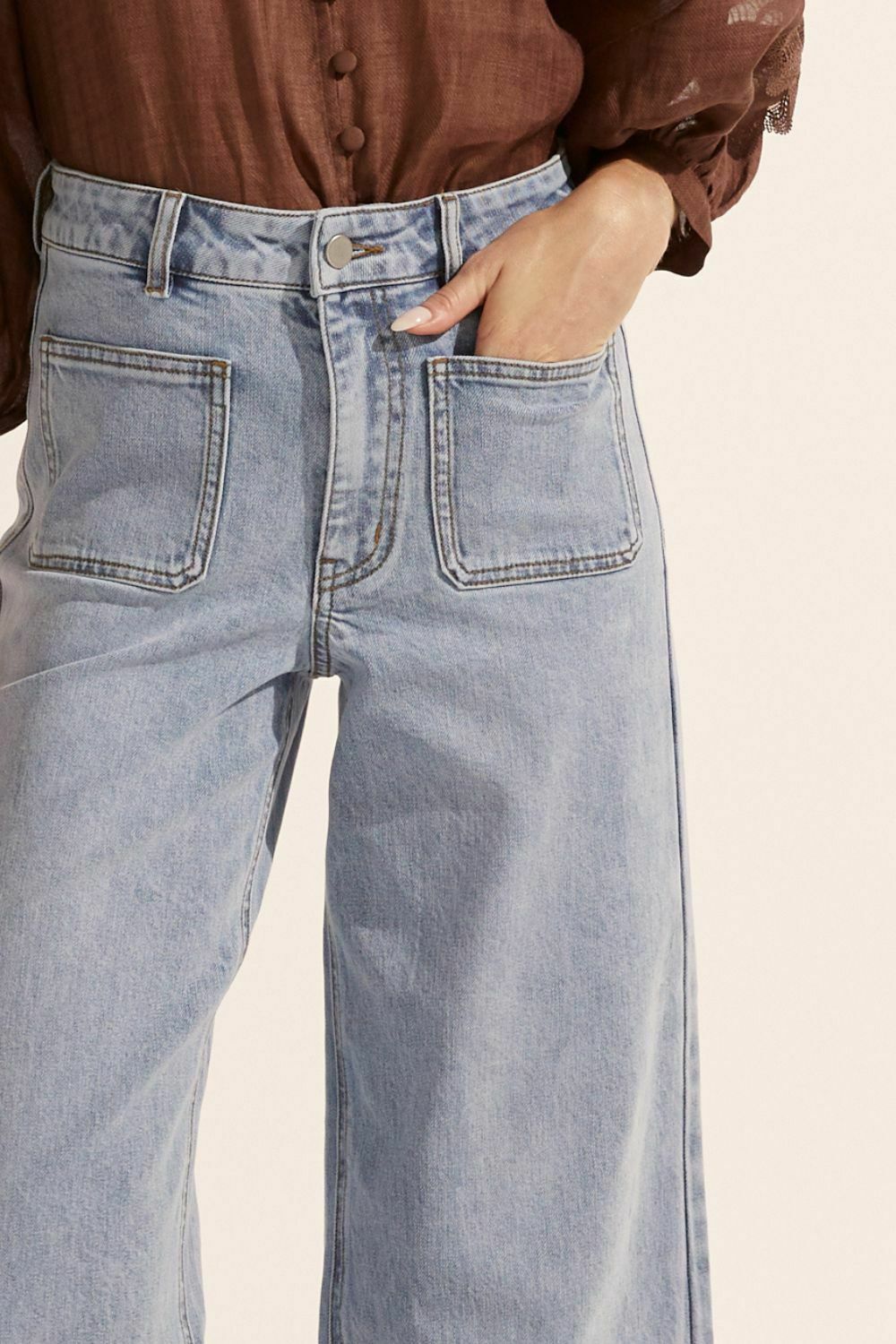 establish crop jean - washed denim - size 3