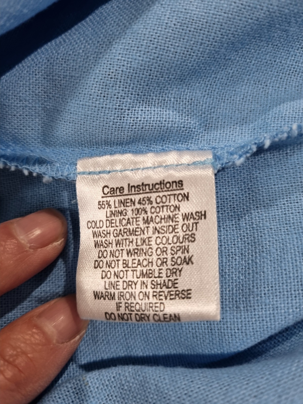 Blue button-down tank dress