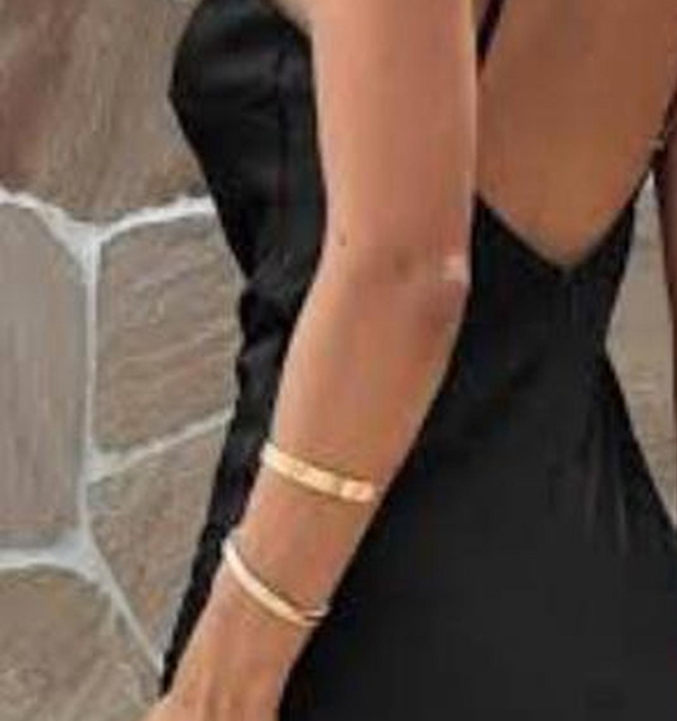 ALMOST New. Black silk backless evening dress, size 12,