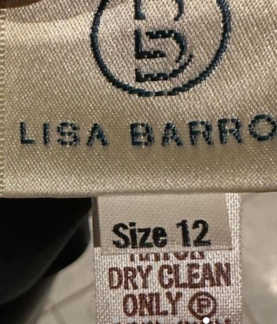 ALMOST New. Black silk backless evening dress, size 12,