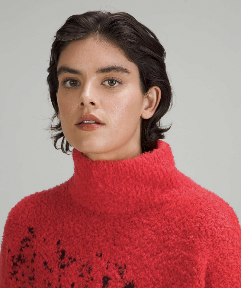 Ombre Knit Textured Turtleneck