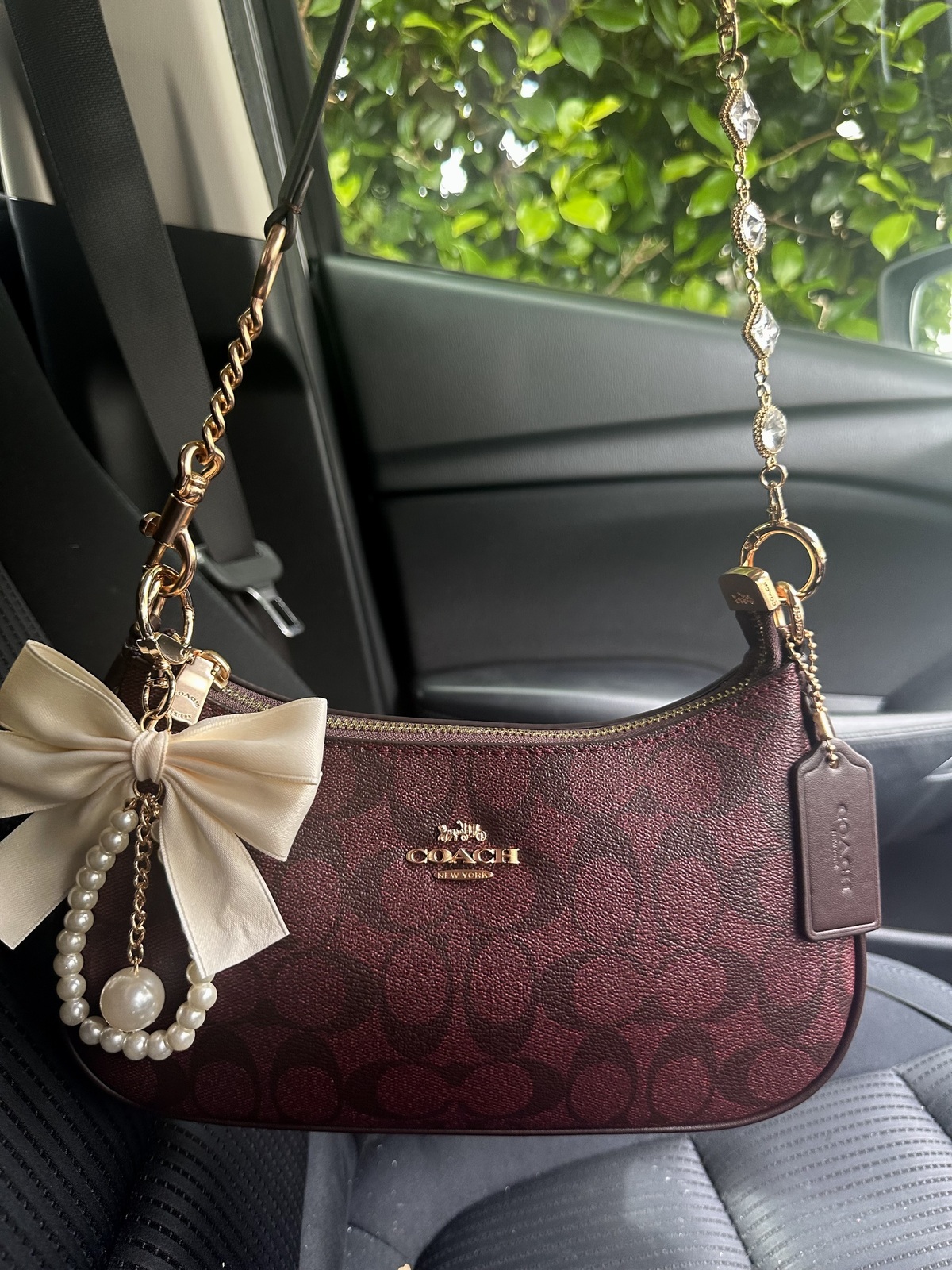 Teri burgundy Red BAG WITH CROSS BODY STRAP