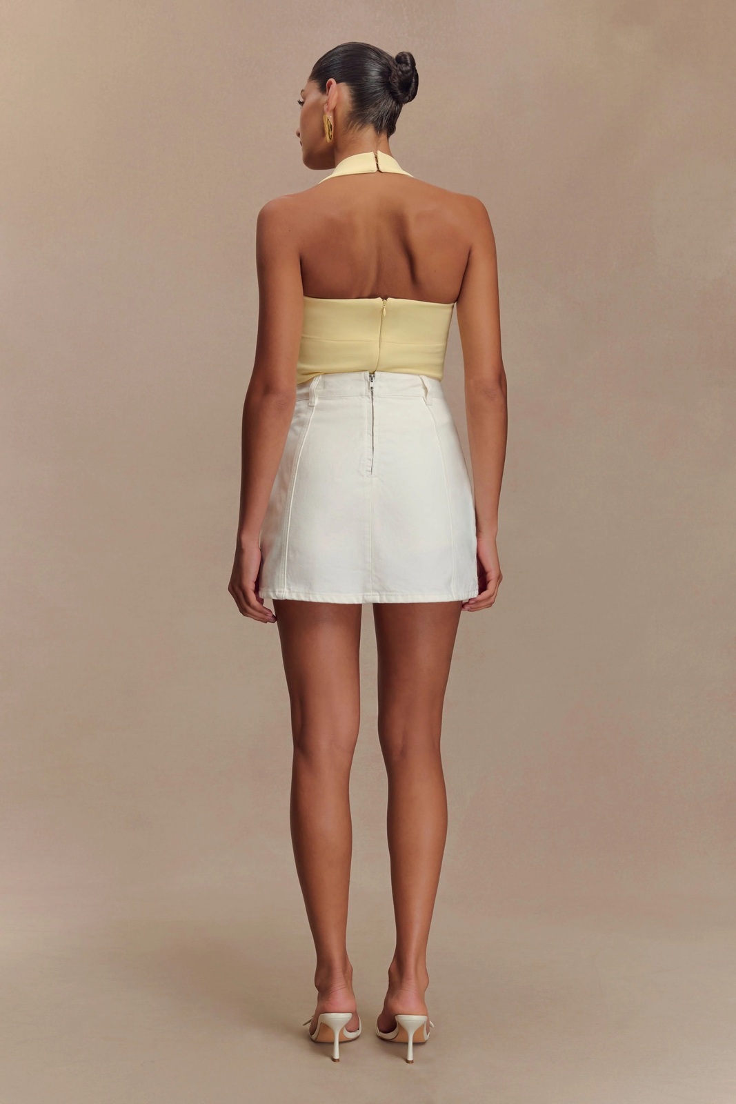 Suiting Halter Top - Pale Lemon