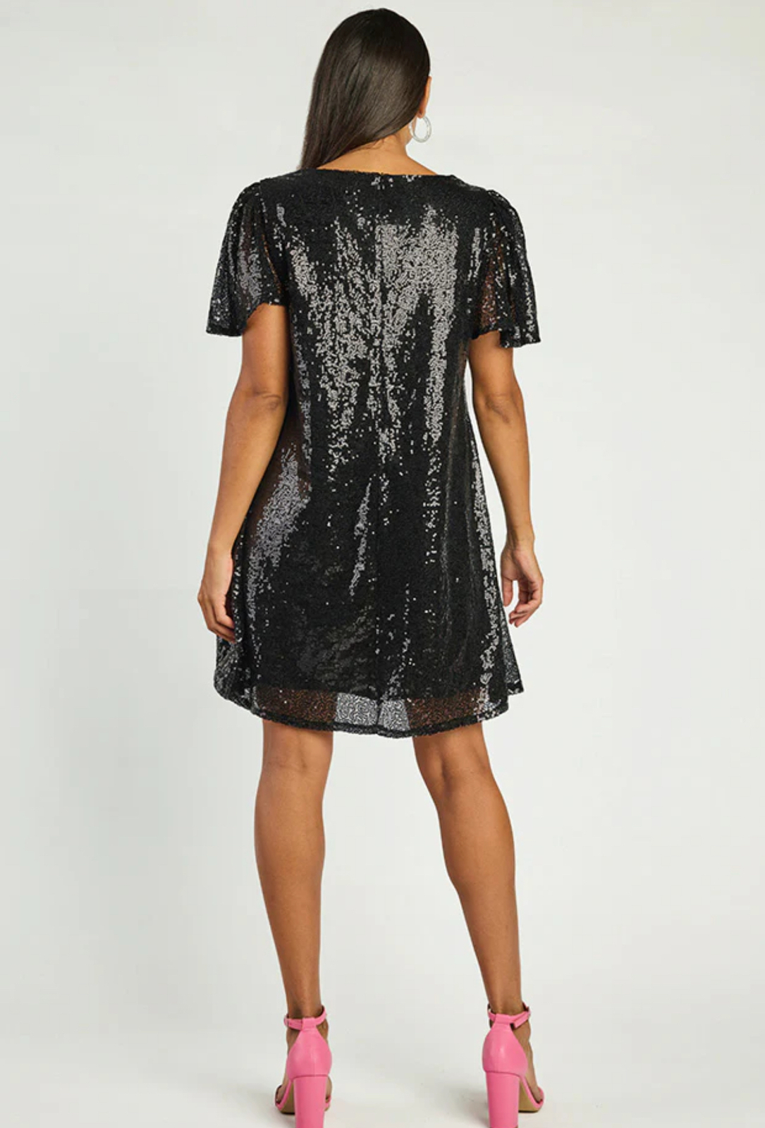 Taylor Black Sequin Dress