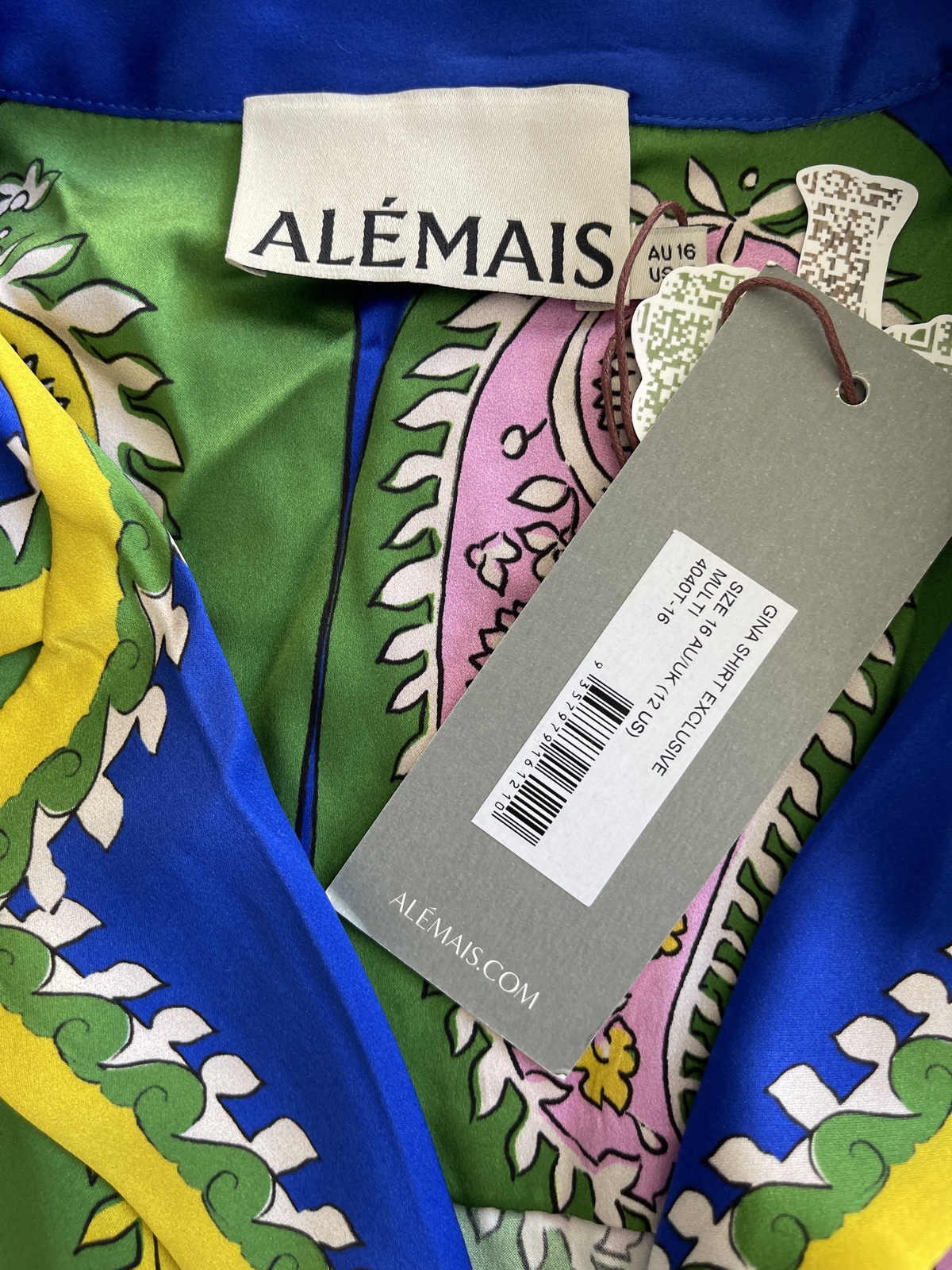 silk shirt AU16 BNWT