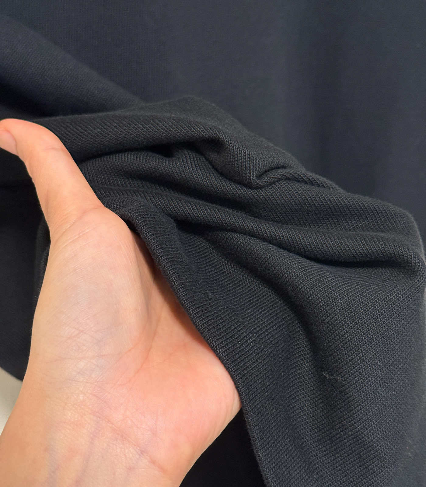  Heavyweight Jersey T-Shirt - Small, Black, Custom Fit