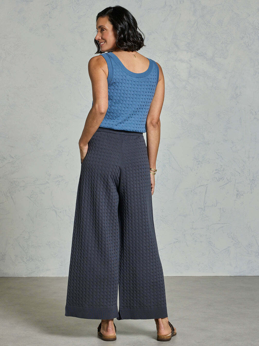 Pambula Cotton Knit Pants Charcoal