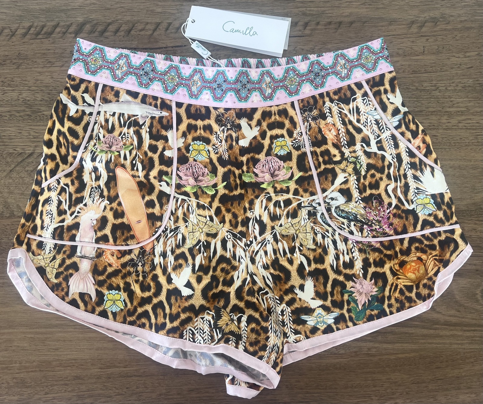 Shorts with Piping Detail, size S