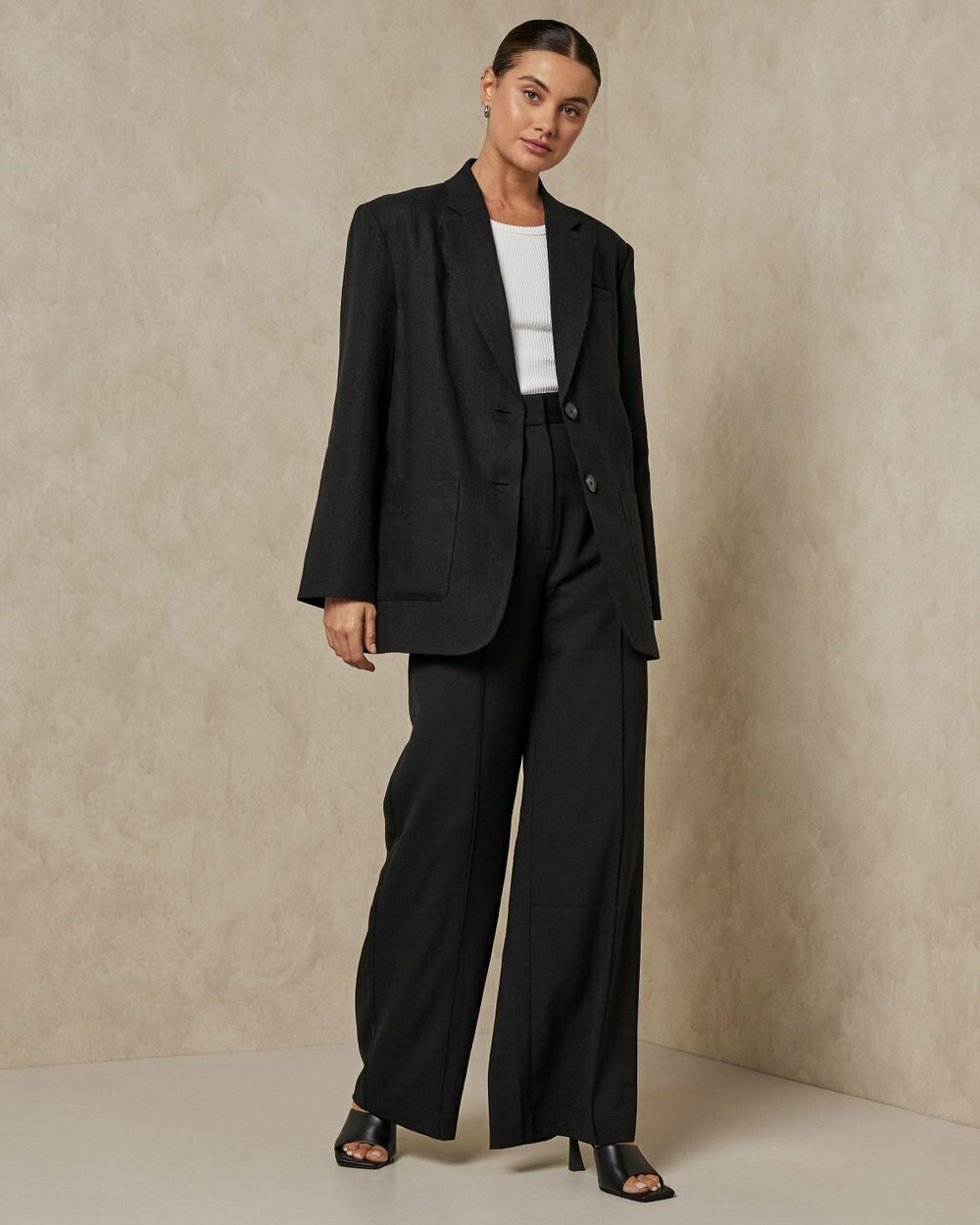 Oversized Linen Blazer