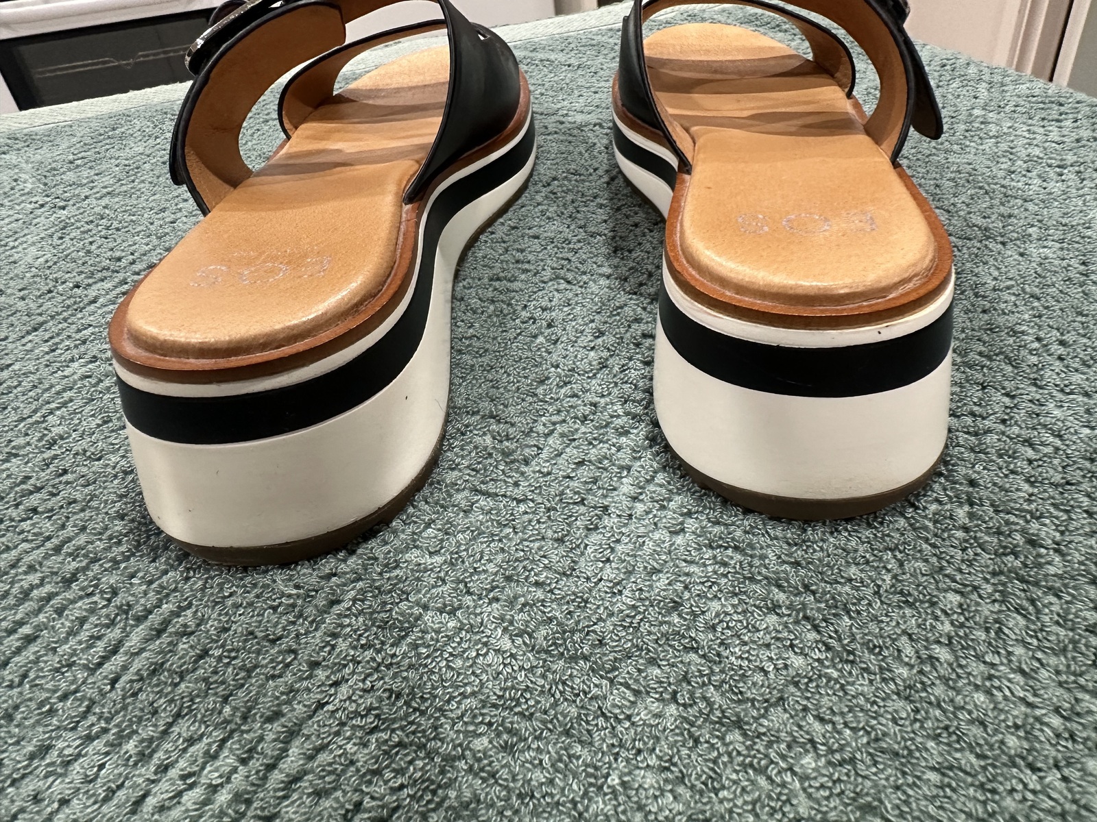 SPORTEZ BLACK LEATHER SANDALS 