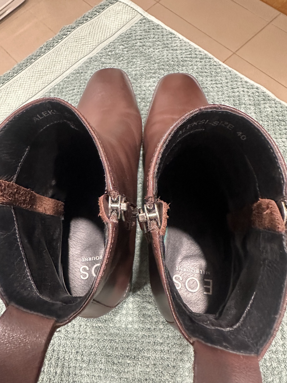 Aleksi chestnut leather boots 