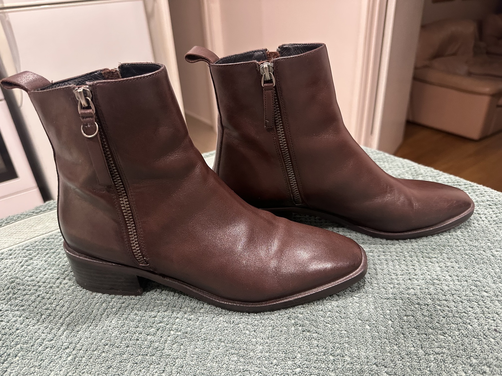 Aleksi chestnut leather boots 