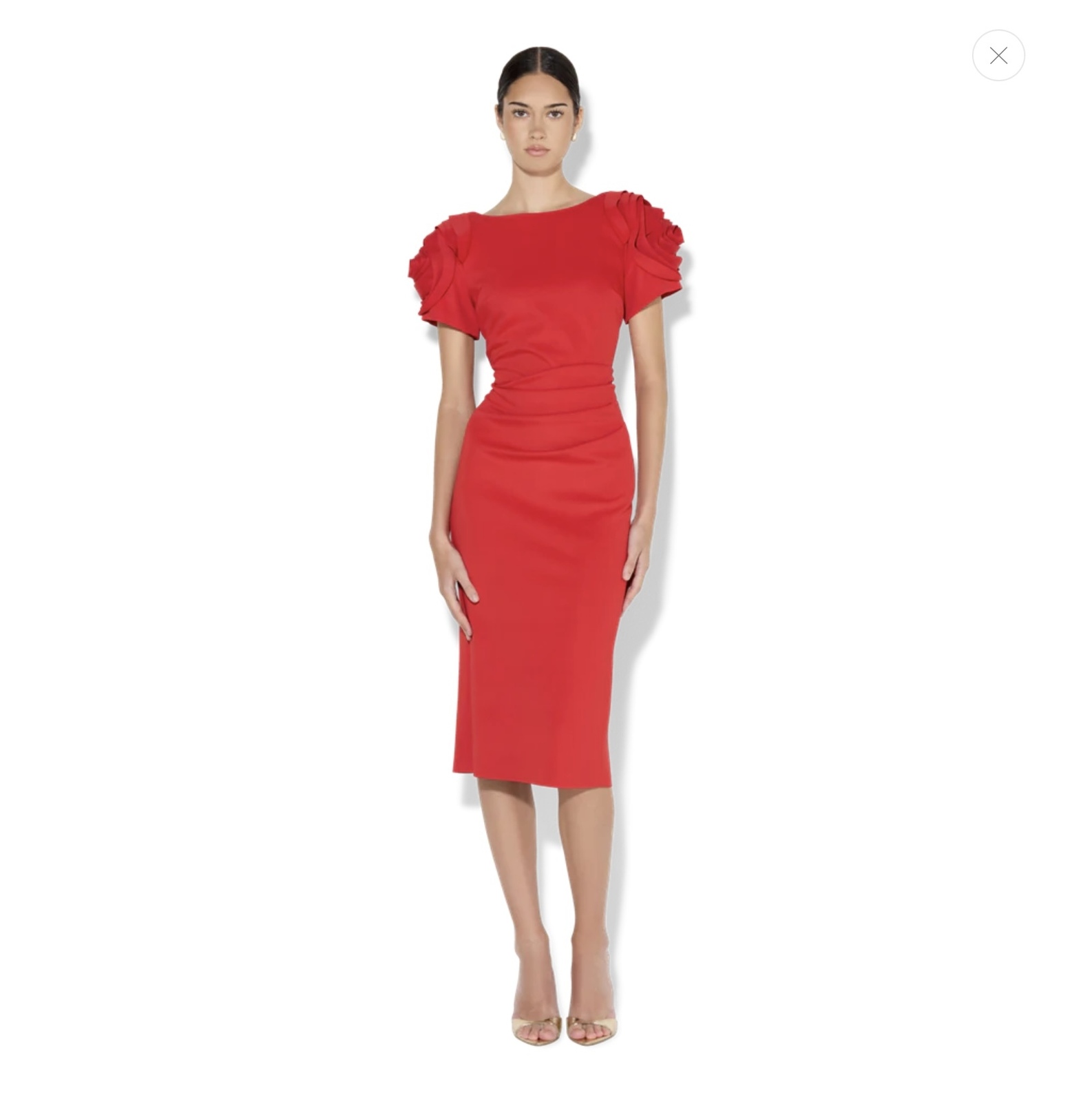 Monelli Rosette Sleeve Dress