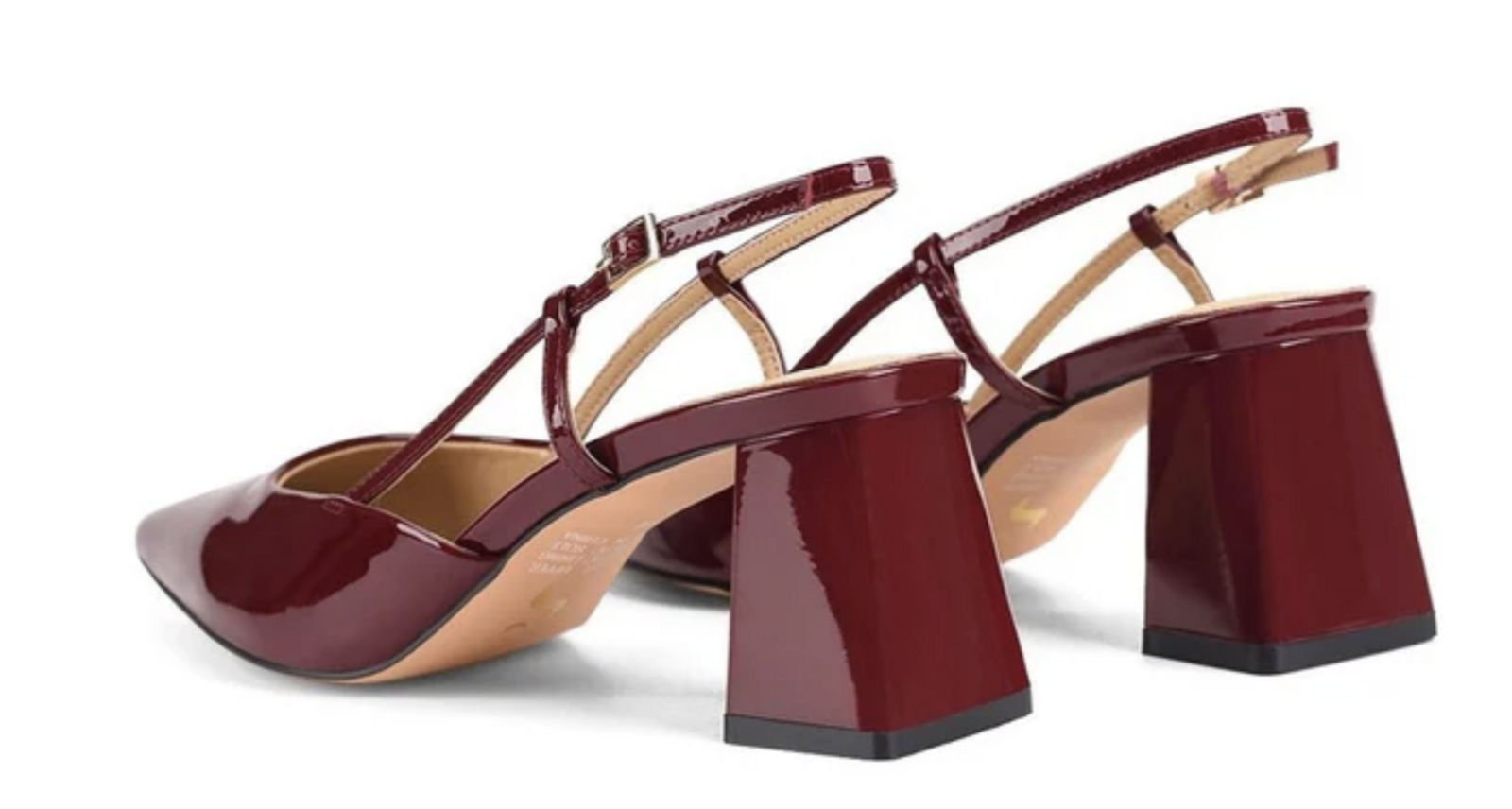 Yasmine Slingback Heels - Wine