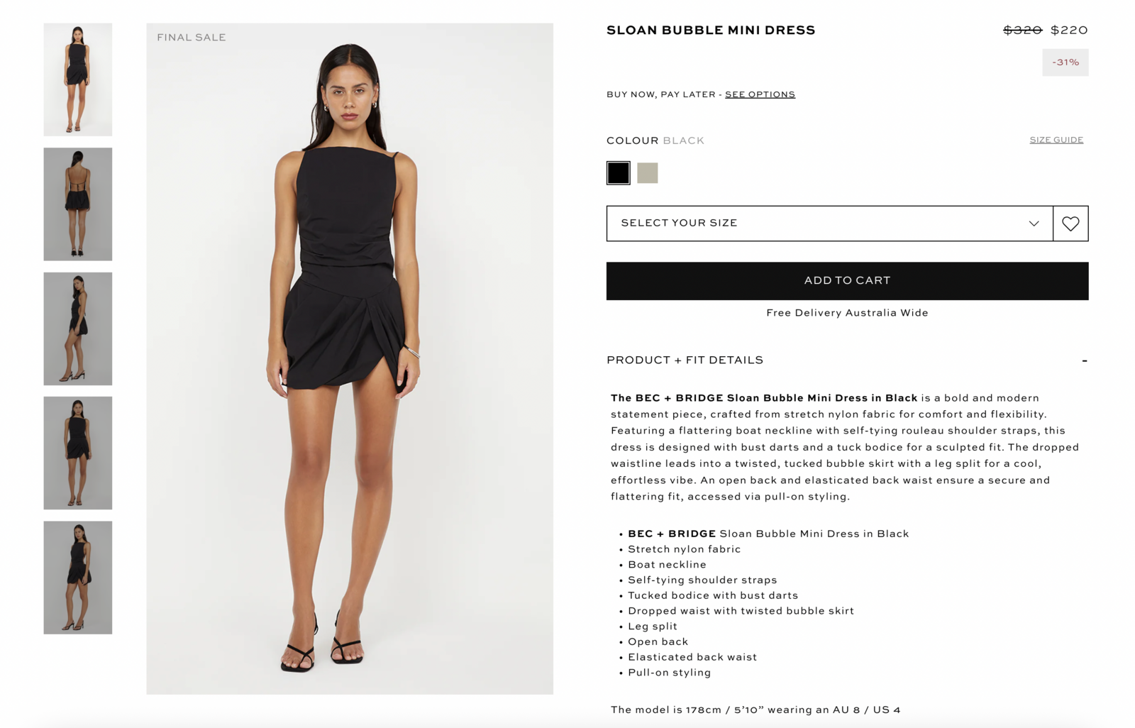 Sloan Bubble Mini Dress