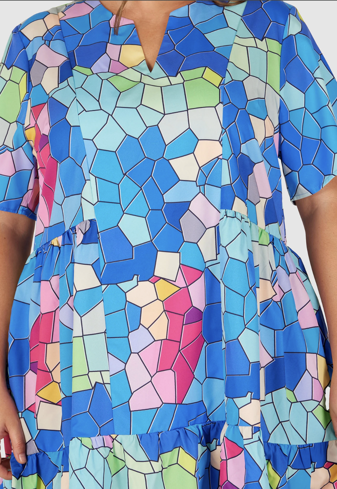 Luna Mosaic Print Dress