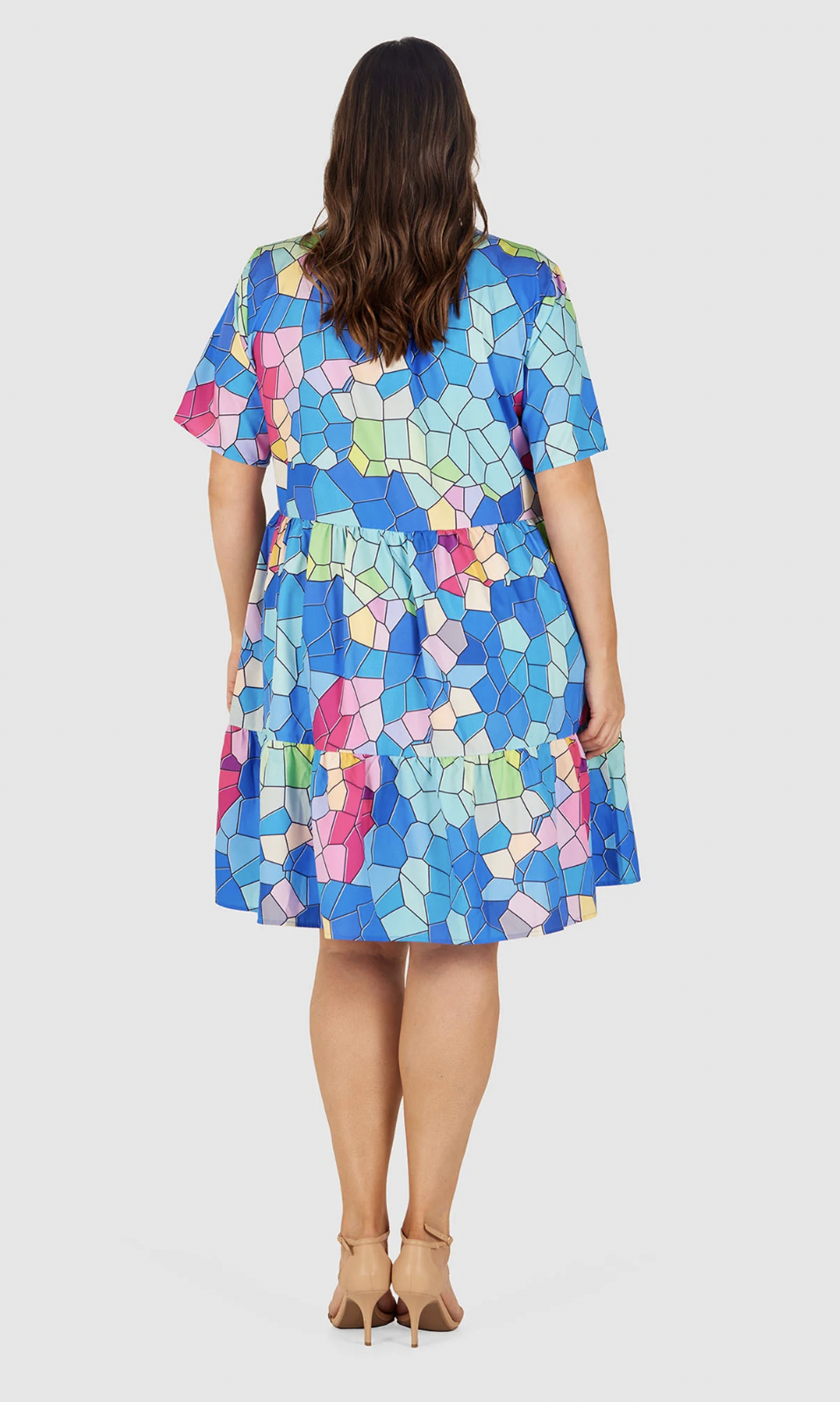 Luna Mosaic Print Dress