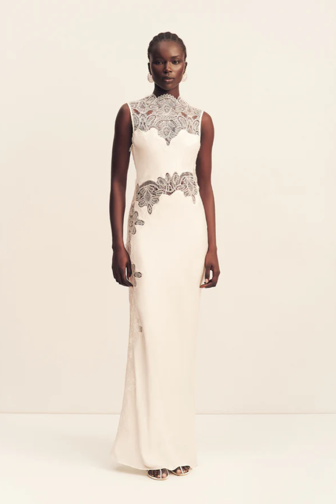 Stratus Lace High Neck Maxi Dress AU8/US4