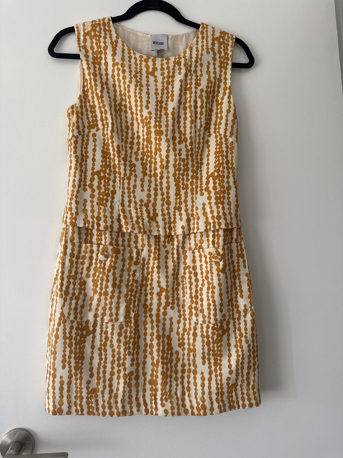 Jacquard shift dress M