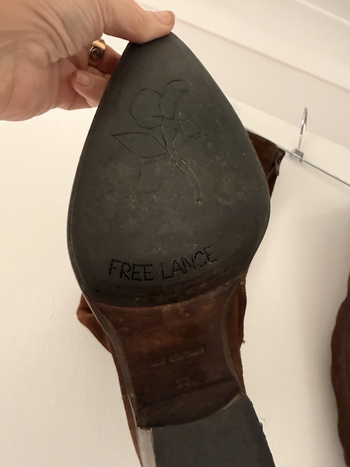 French brown suede cowboy boots Size 37