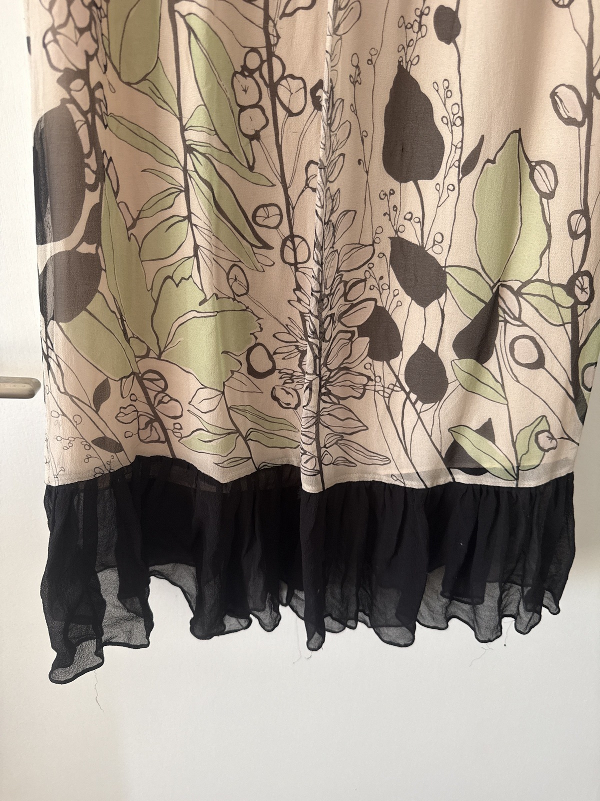 pure silk chiffon halter neck cocktail dress FR 38 AU10