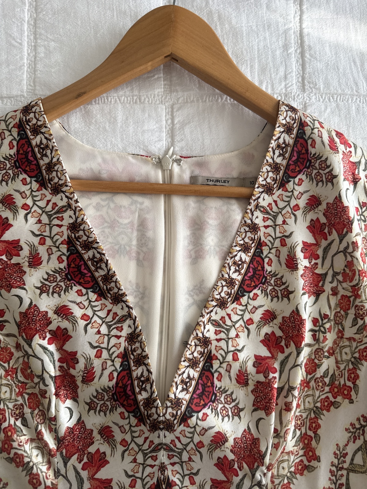 100% pure silk floral dress AUB10