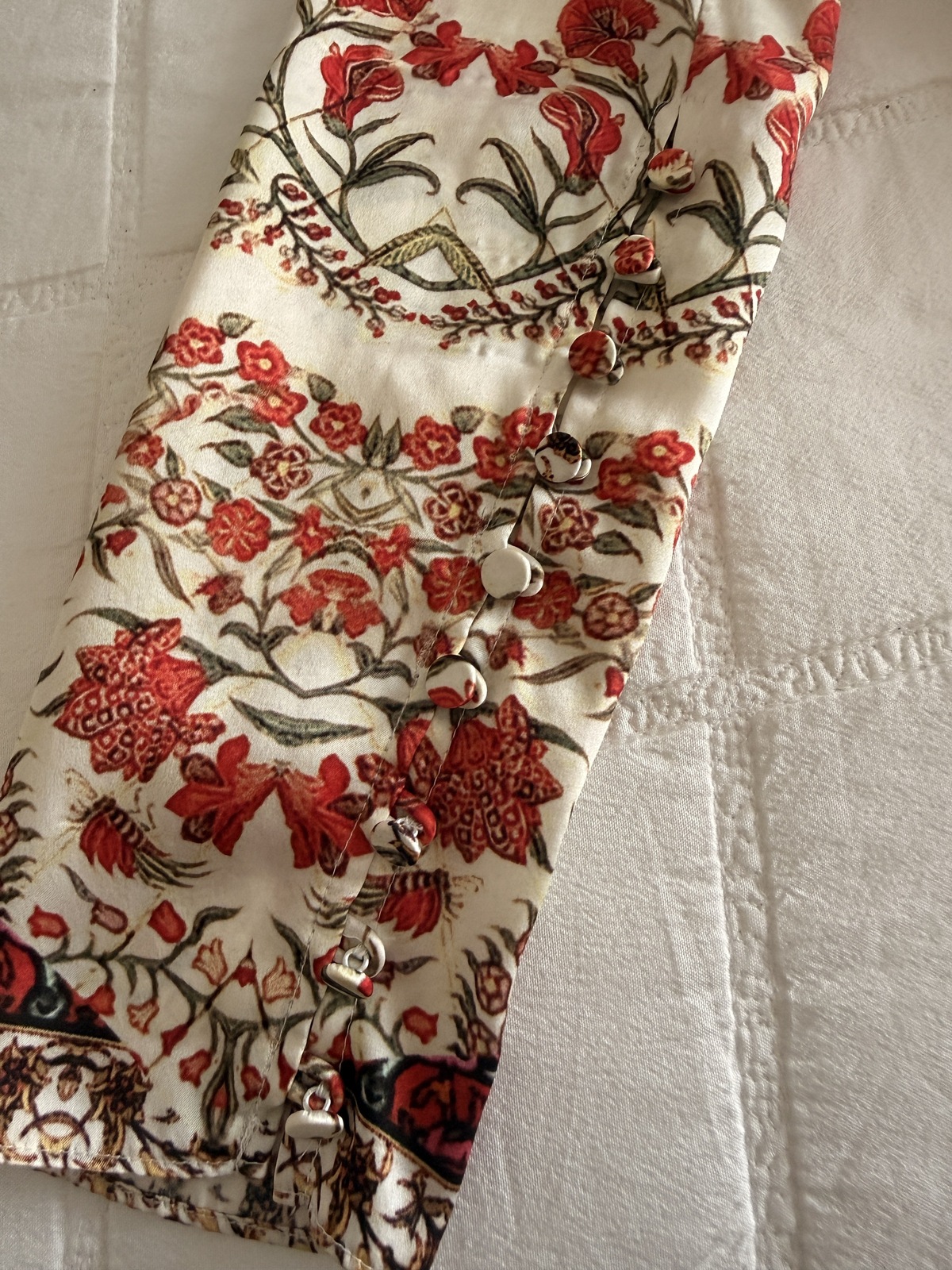 100% pure silk floral dress AUB10