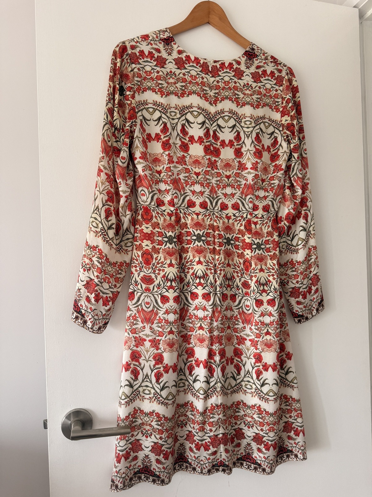 100% pure silk floral dress AUB10