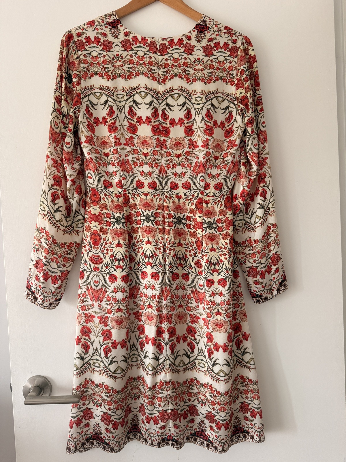 100% pure silk floral dress AUB10