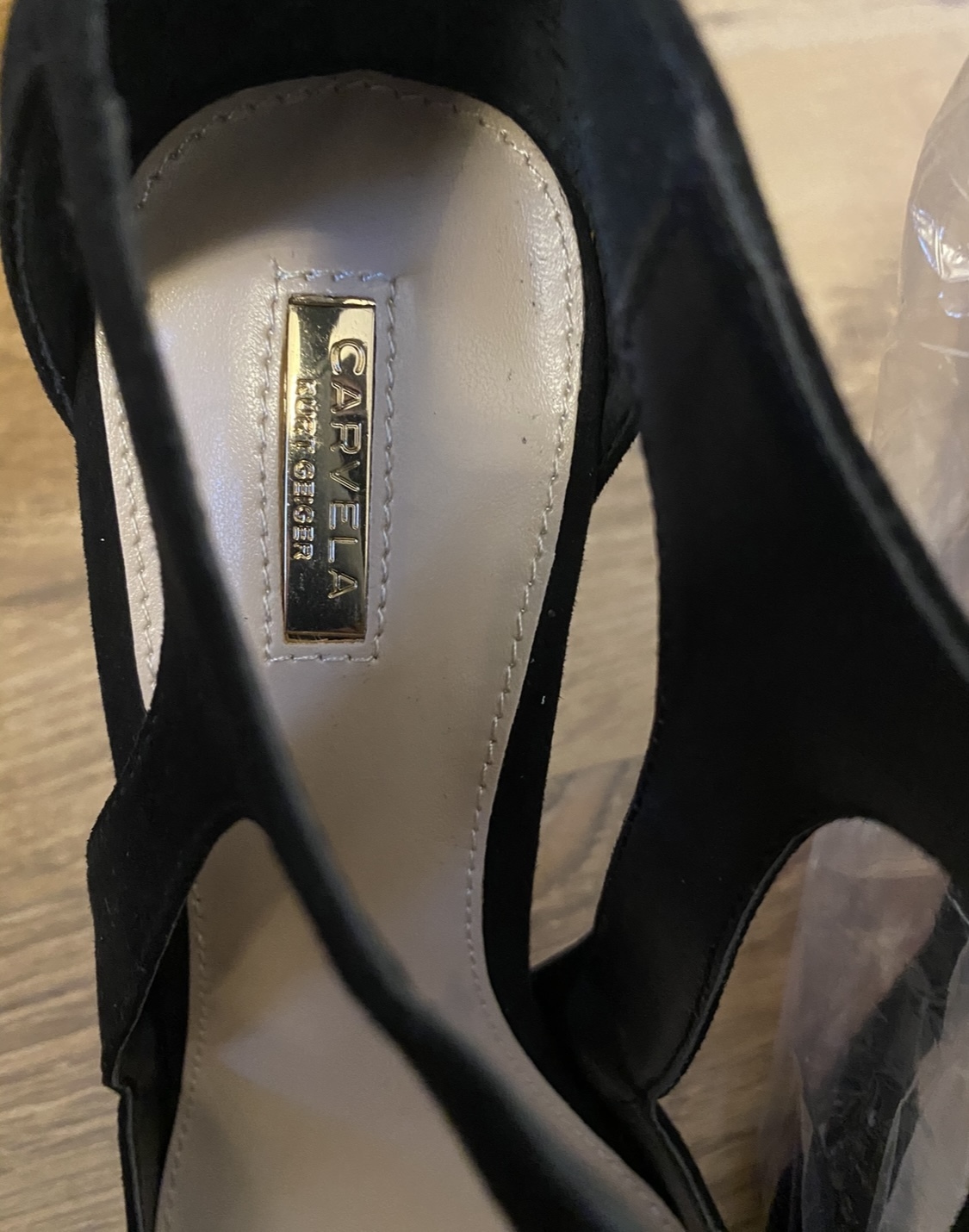 Carvela suede black heels size eu 39