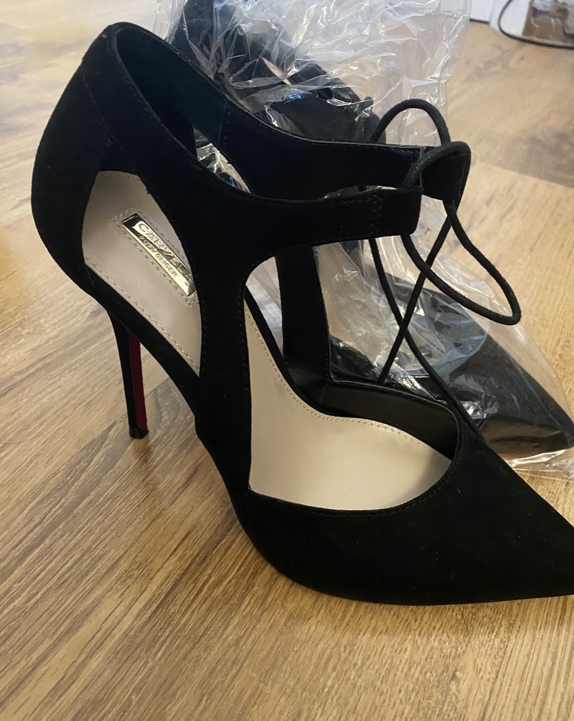 Carvela suede black heels size eu 39