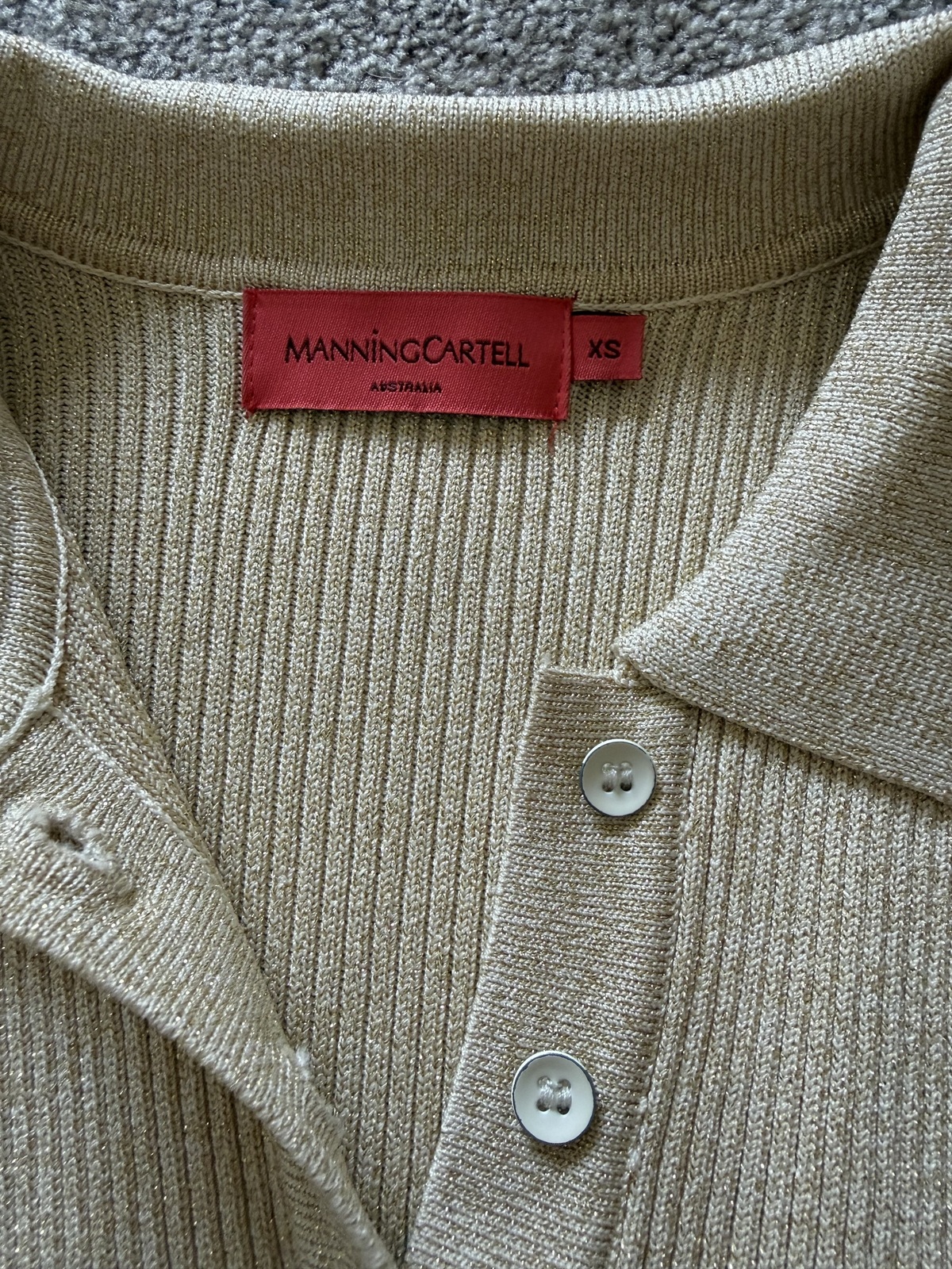 knit polo dress gold size 6