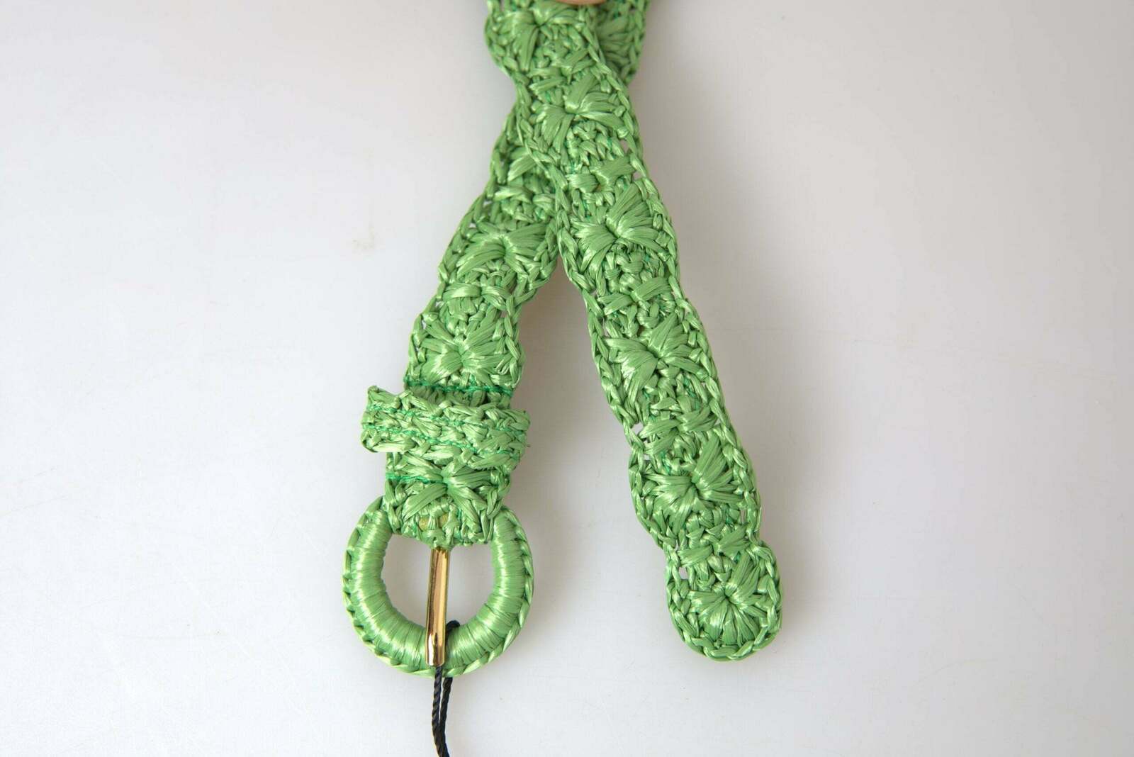 Dolce & Gabbana Crochet Raffia BeltGreen - Green / 70 cm  display picture 1