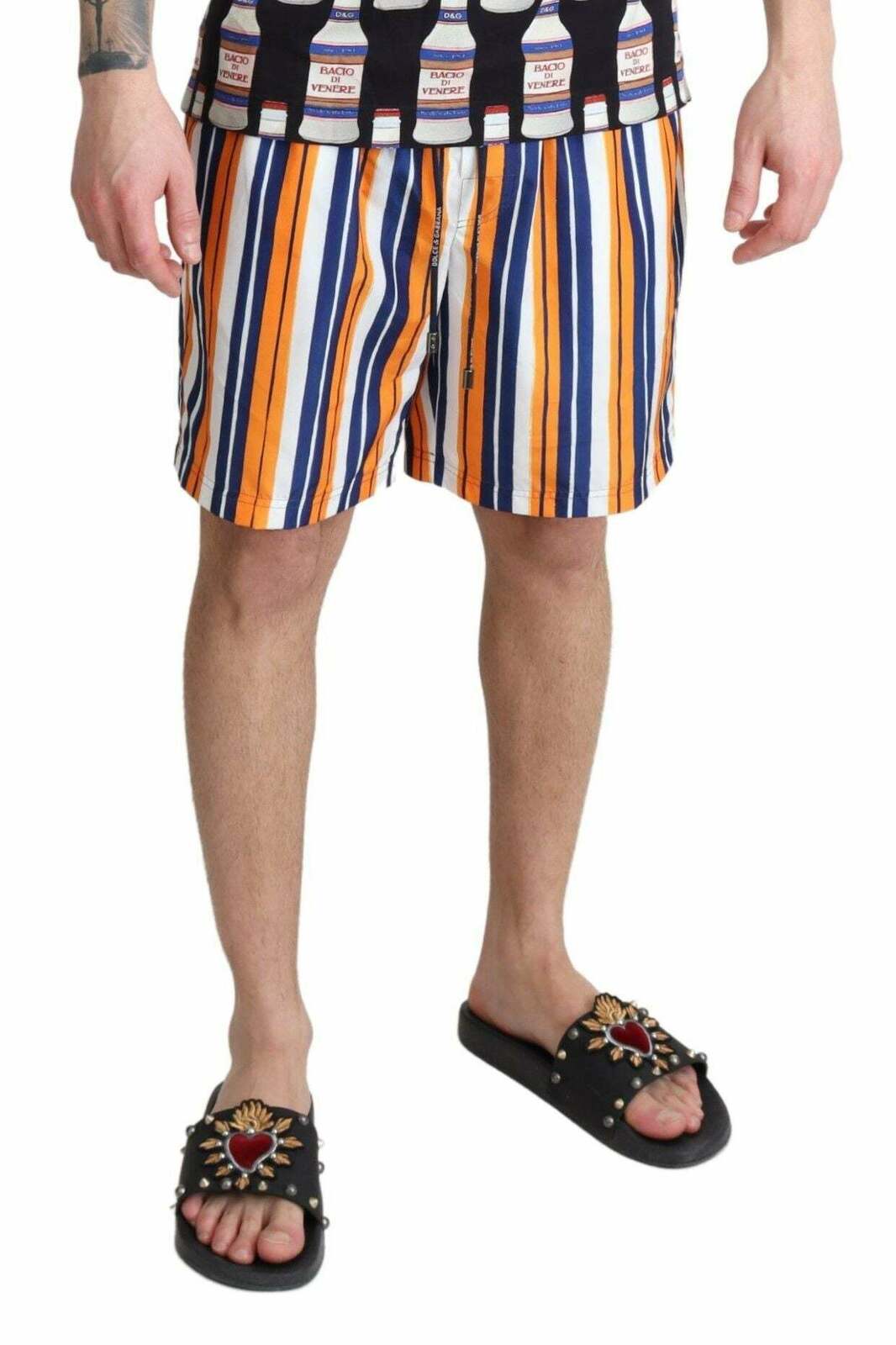 Striped Swim Trunks Summer - Multicolor / S